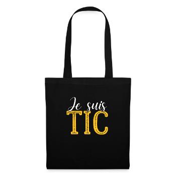 Je Suis TIC - Sac en tissu - noir - Devant