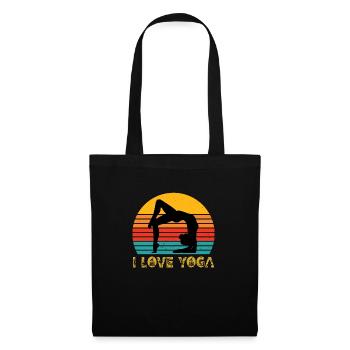 I LOVE YOGA - Stoffbeutel - Schwarz - Vorne