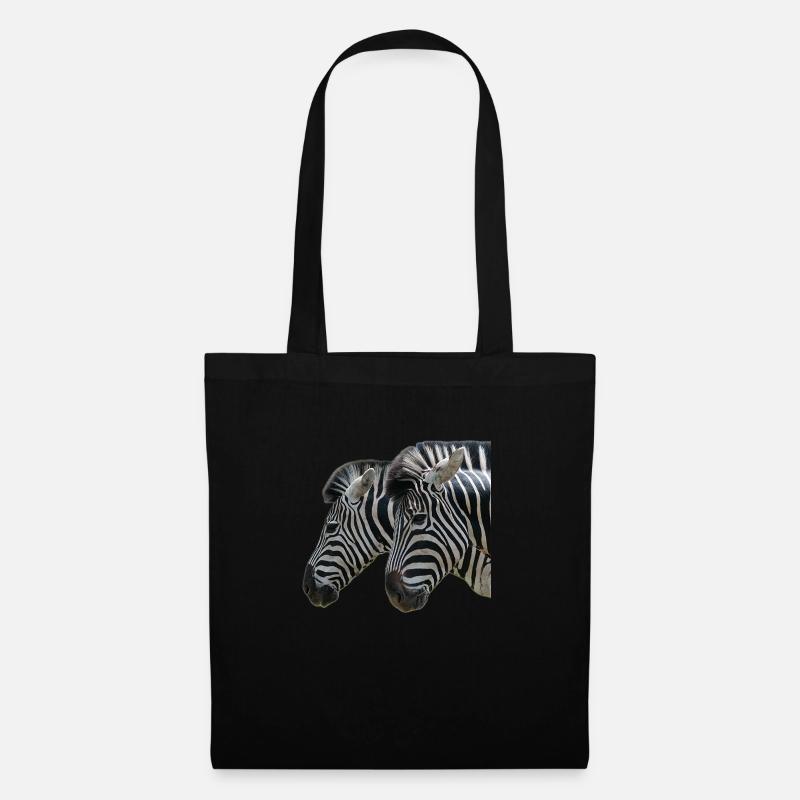 Zebra Heads - Tote Bag - black