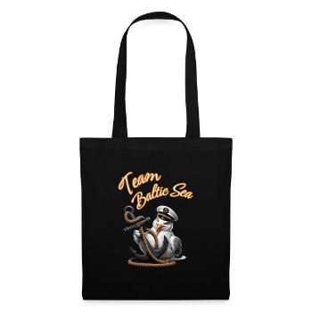 Équipe Mer Baltique Drôle Mouette avec Ancre Mer Baltique - Sac en tissu - noir - Devant