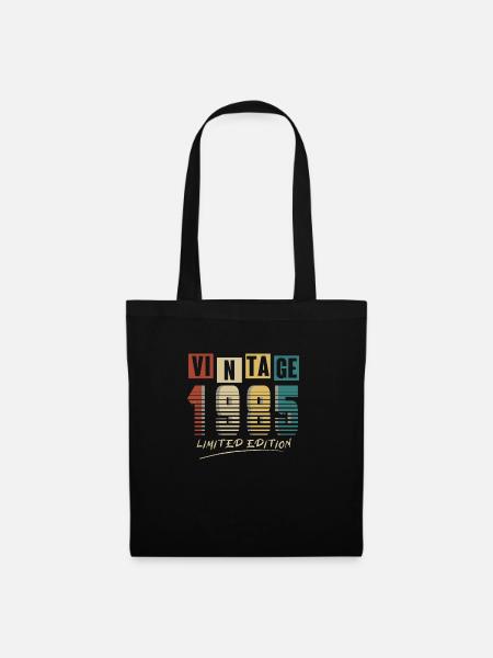 1985 Vintage 1985 né en 1985 anniversaire. Année 2 - Sac en tissu - noir