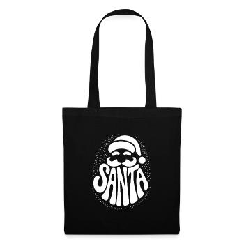 Weihnachtsmann - Cooles Vintage Comic Logo - Stoffbeutel - Schwarz - Vorne