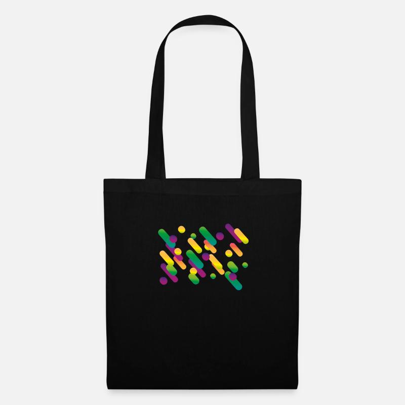Rayures de couleur moderne coloré - Sac en tissu - noir