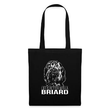 BRIARD Life est un sort de chien de bonne parole de Wilsign - Sac en tissu - noir - Devant