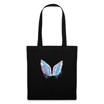 angelwings,wings,watercolor,pastel,angel wings - Tote Bag - black - Front