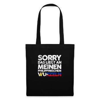 Philippinenische Wurzeln Filipino Philippinen - Stoffbeutel - Schwarz - Vorne