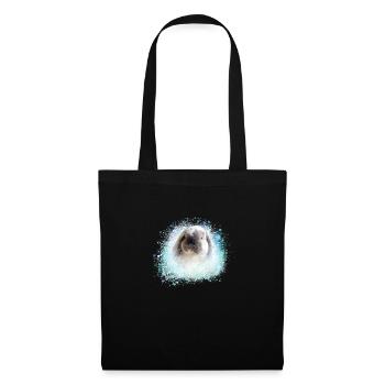 floppy ear, rabbit, graffiti, pink, rabbit - Tote Bag - black - Front