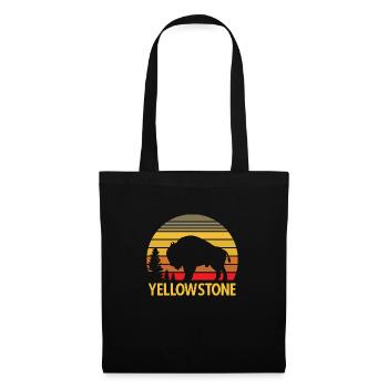 Bison Retro Stiere Büffellove Spruch - Stoffbeutel - Schwarz - Vorne