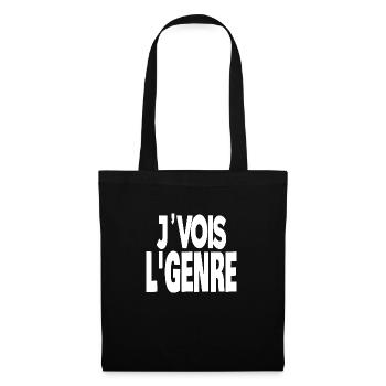 je vois le genre - Sac en tissu - noir - Devant