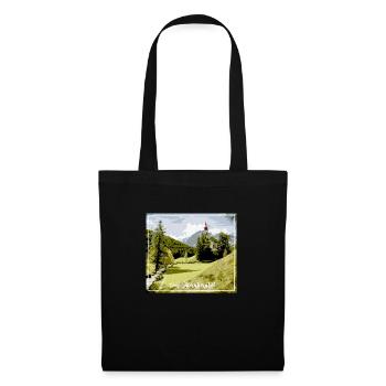 Das Obernbergtal,landschaft,berge,kirche,tirol - Stoffbeutel - Schwarz - Vorne