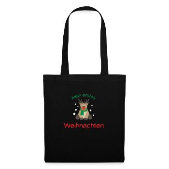 Mein erstes Weihnachten - Stoffbeutel - Schwarz - Vorne