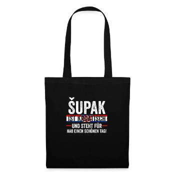 Croate Croate Croatie - Sac en tissu - noir - Devant