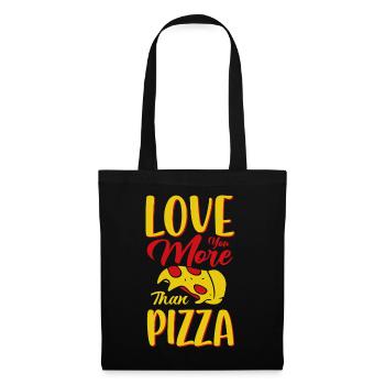 Pizza - Sac en tissu - noir - Devant