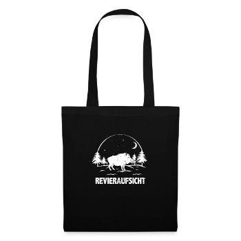 Jäger Jagd Geschenkidee Revieraufsicht Wildschwein - Stoffbeutel - Schwarz - Vorne