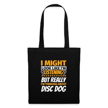 Disc Dog Funny Cadeau - Sac en tissu - noir - Devant