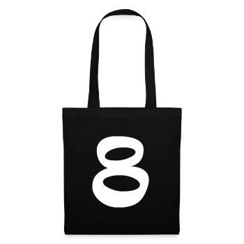 8 - Stoffbeutel - Schwarz - Vorne