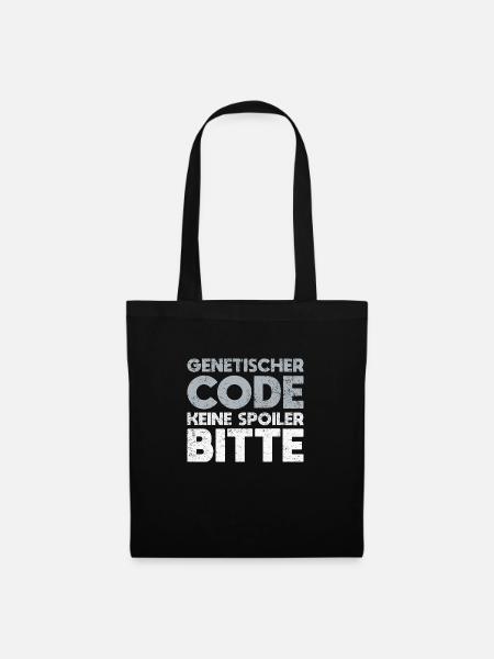 Genetischer Code, Keine Spoiler Bitte - Stoffbeutel - Schwarz
