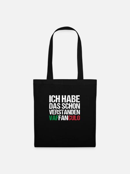 Italien Italiener Vaffanculo - Stoffbeutel - Schwarz