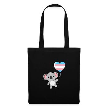 Koala Heart Balloon Trans Pride - Tote Bag - black - Front