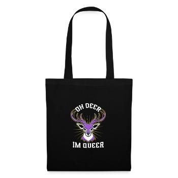 Oh Deer at Queer Nonbinary Pride - Tote Bag - black - Front