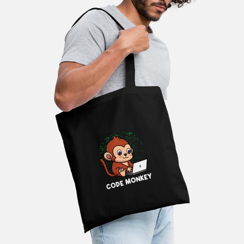 Code Monkey Programming Coder Computer Geek Develo Stoffbeutel