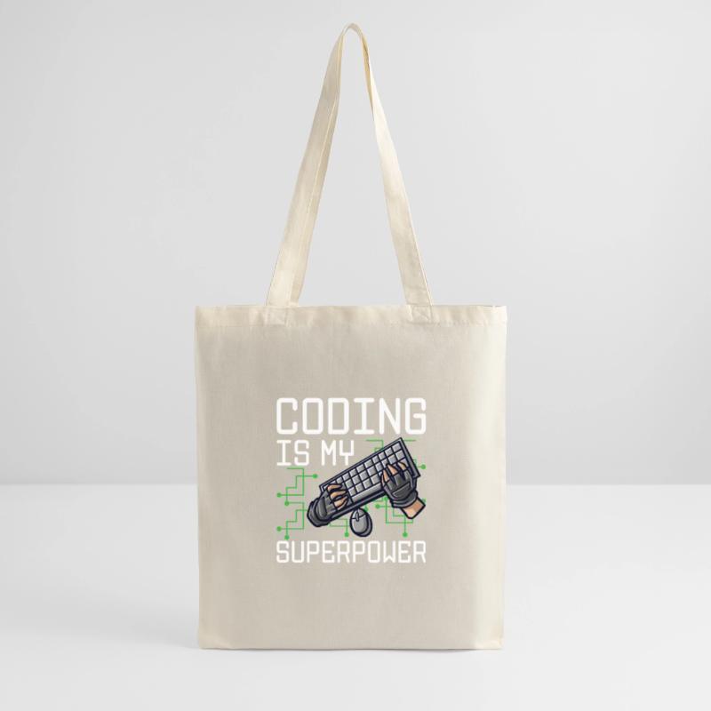Coding Is My Superpower Programming Coder Computer Stoffbeutel