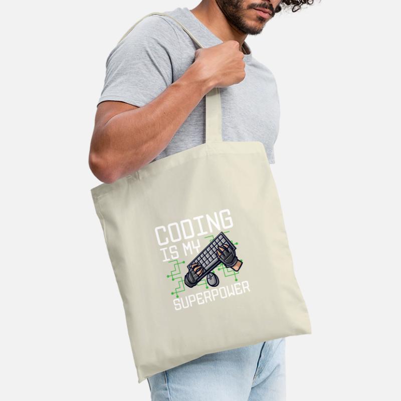 Coding Is My Superpower Programming Coder Computer Stoffbeutel