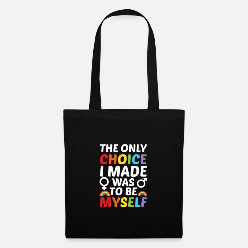 The Only Choice I Made Was To Be Myself Bisexual G - Stoffbeutel - Schwarz