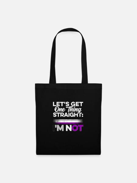 Let's Get One Thing Straight I'm Not Bisexual Asex - Stoffbeutel - Schwarz