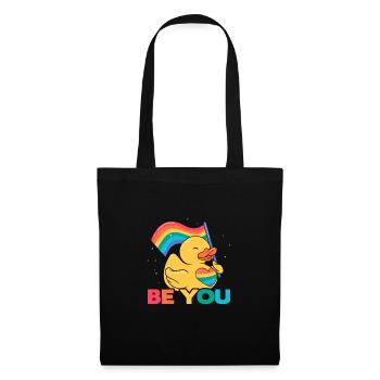 Be You Gay Pride Lgbtq Rainbow Transgender Bisexua - Stoffbeutel - Schwarz - Vorne