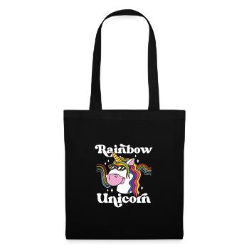 Rainbow Unicorn Bisexual Transgender Pride Rainbow - Stoffbeutel - Schwarz - Vorne