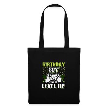 Birthday Boy Time To Level Up Video Games Online G - Stoffbeutel - Schwarz - Vorne