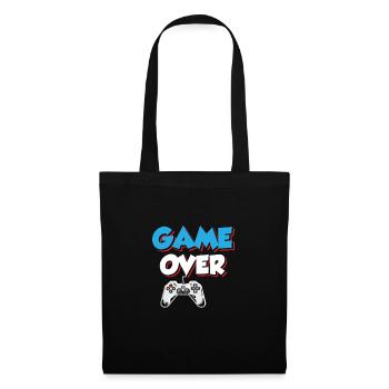Game Over Play Again Yes No Video Game Player Gami - Stoffbeutel - Schwarz - Vorne