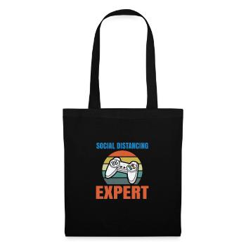 Social Distancing Expert Video Game Player Gaming - Stoffbeutel - Schwarz - Vorne