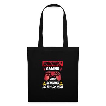 Warning Gaming Mode Activated Do Not Disturb Video - Stoffbeutel - Schwarz - Vorne
