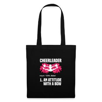 Cheerleader An Attitude With A Bow Cheerleading Gy - Stoffbeutel - Schwarz - Vorne