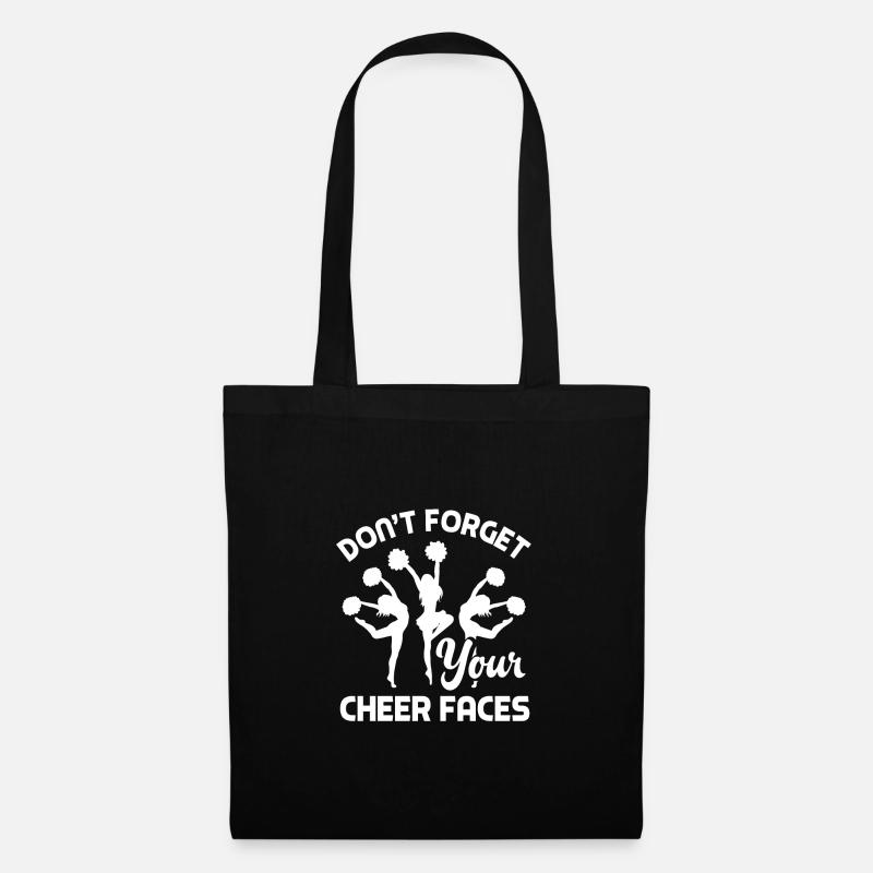 Don't Forget Your Cheer Faces Cheerleader Cheerlea - Stoffbeutel - Schwarz