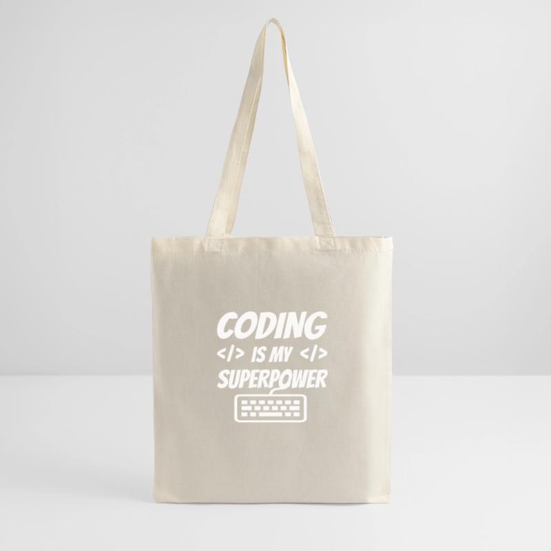 Coding Is My Superpower Programming Coder Computer Stoffbeutel