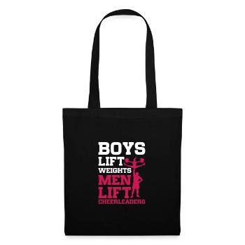 Boys Lift Weights Men Lift Cheerleaders Gymnast Ch - Stoffbeutel - Schwarz - Vorne
