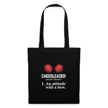 Cheerleader Noun Defintion Cheerleading Cheerdance - Stoffbeutel - Schwarz - Vorne