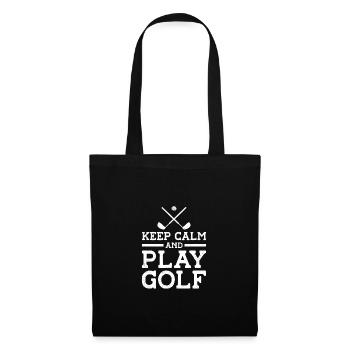Keep Calm And Play Golf Golf Player Golfing Driver - Stoffbeutel - Schwarz - Vorne