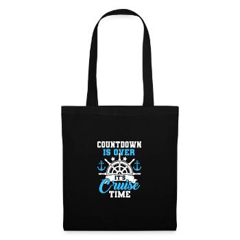 Countdown Is Over It's Cruise Time Sailing Captain - Stoffbeutel - Schwarz - Vorne