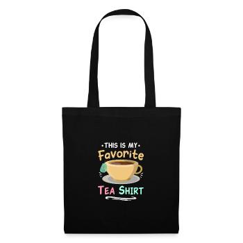 This Is My Favorite Tea Shirt Tea Lover Tea Drinke - Stoffbeutel - Schwarz - Vorne