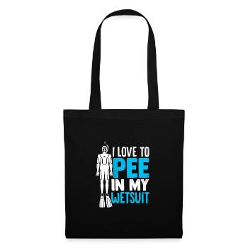 I Love To Pee In My Wetsuit Scuba Diver Diving Sno - Stoffbeutel - Schwarz - Vorne
