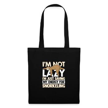 I'm Not Lazy I'm Just Saving My Energy For Snorkel - Stoffbeutel - Schwarz - Vorne