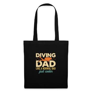 Diving Dad Scuba Diver Underwater Snorkeling Divin - Stoffbeutel - Schwarz - Vorne