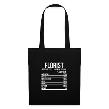 Florist Serving Size 1 Graphic Amazing Person Gard - Stoffbeutel - Schwarz - Vorne