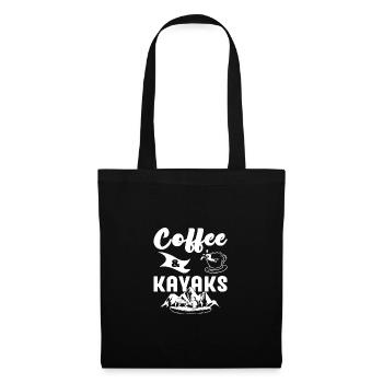 Coffee And Kayaks Kayaking Rowing Rower Canoe Padd - Stoffbeutel - Schwarz - Vorne