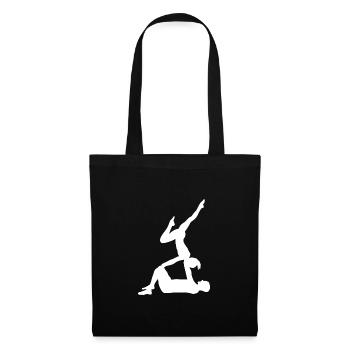 Retro Graphic Gymnast Gymnastics Acrobat Acrobatic - Stoffbeutel - Schwarz - Vorne