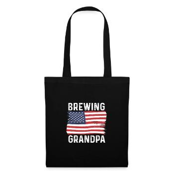 Grandpa Graphic Homebrewing Winemaking Brewery Cra - Stoffbeutel - Schwarz - Vorne